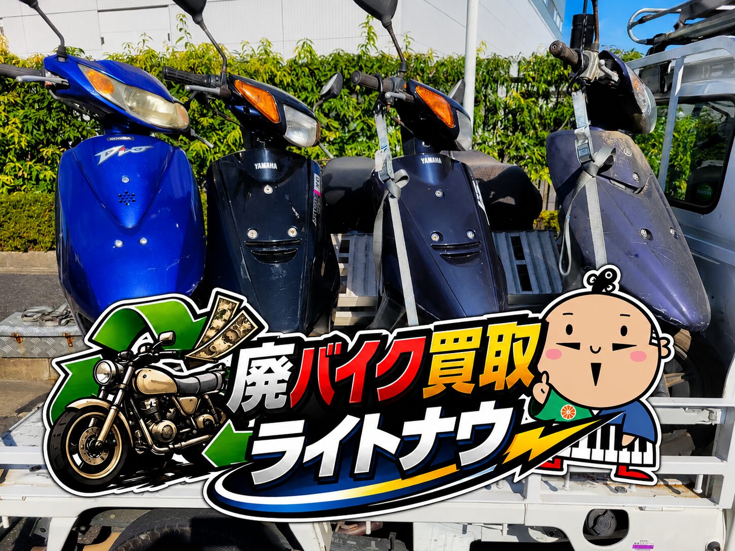 浜松市中島】買取ます!！野晒し廃原付きスクーター、スーパーディオ